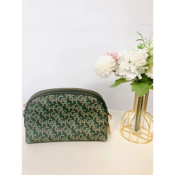 Coach CF343 Madi Crossbody With Coach Monogram Print IN Green - Picture 2 of 7